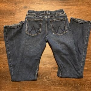 Wrangler boot cut jeans.